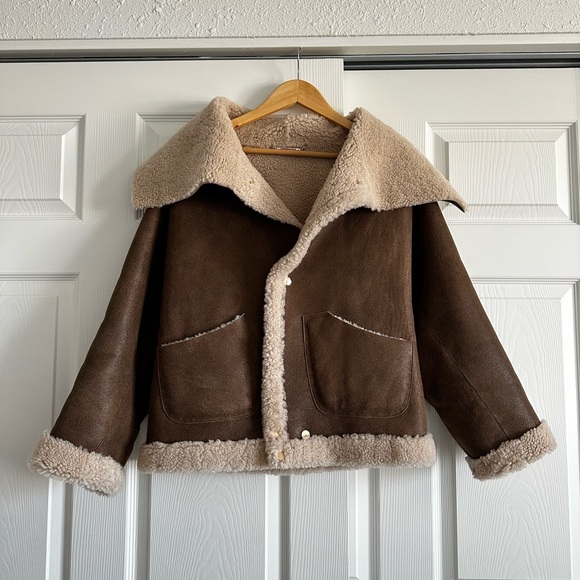 Nour Hammour Dancy Shearling Jacket - Picture 2 of 6